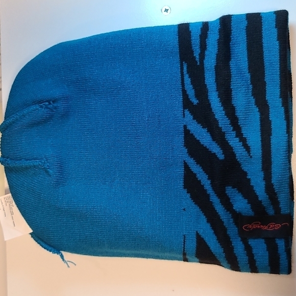 NEW Ed Hardy Hat Love Kills Slowly, Blue Black Tiger Print, Embroidery - Picture 7 of 8
